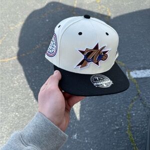 Mitchell Ness 76 Allen Iverson Fitted Hat Size. 7 3/8
